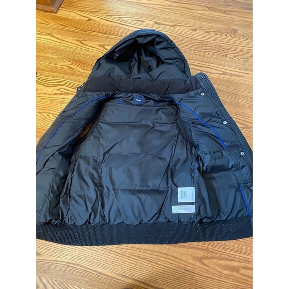 Womens GAP black Down Puffer vest S Winter Zip up Y2k 90s Gorpcore Grunge Punk - Picture 3 of 4
